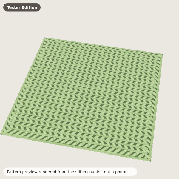 Concept sketch (not a photo) for the Free: 20-Minute Easy Dishcloth Tester Edition crochet pattern